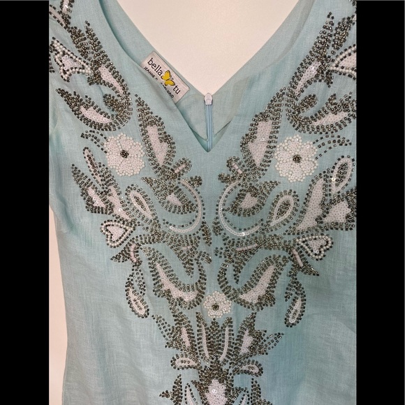 #25 BELLA TU Linen Dress size 2 - Picture 2 of 11